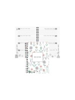 Biella Emploi du temps scolaire mydiary Wire-O 2026/27 Fleur, 12 x 16.5 cm