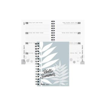 Biella Schüleragenda  2026/27 Summer, 12x16.5cm, 3 1/2 Tag pro Seite, Wire-O