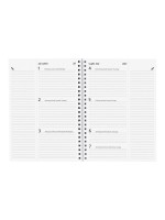 Biella Agenda d'affaires Poly Table, Wire-O 14,8 x 20.8 cm