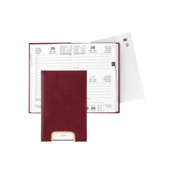 Biella Agenda commercial Disponible Non, 2027, Rouge bordeaux