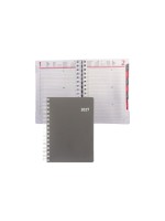 Biella Agenda commercial Registra plus Wire-O Non, 2027, Gris
