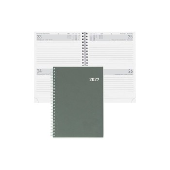 Biella Agenda commercial Bi Jour Wire-O Non, 2027, Gris