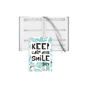 Biella Agenda commercial Dispo Term Trend Smile, 2027, Noir/Vert