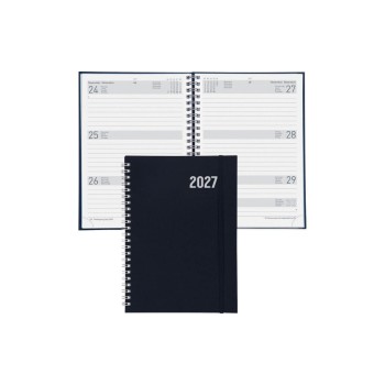 Biella Geschäftsagenda Dispo Term Savanna, d-blau, o-Wire, 2027, 1W/2S, 14.5x20.5 cm