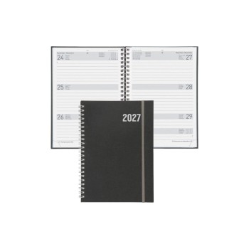 Biella Agenda commercial Dispo Term Savanna Wire-O Non, 2027, Gris
