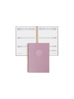 Biella Agenda commercial Dispo Term Naturel Wire-O Fleur, 2027, Rose