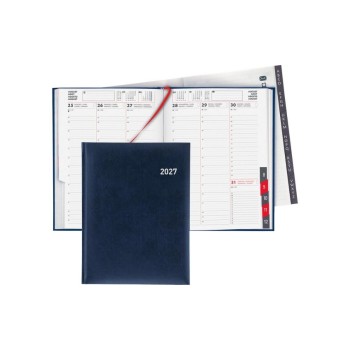 Biella Geschäftsagenda 2027 Orario d-blau, 17.8 x 23.5 cm, 144 Seiten, 1 Wo auf 2 S.