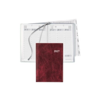 Biella Geschäftsagenda Terminia PVC 2027, weinrot, 1W/2S, 14,5 x 20,5 cm