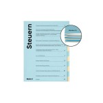 Biella Steuermappe A4 12-teilig german, blue/beige