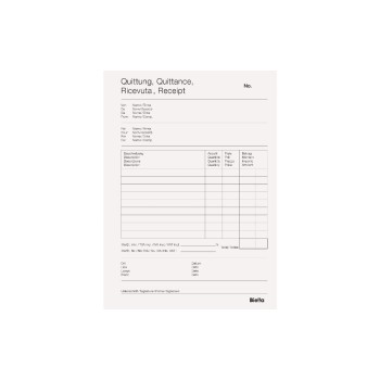 Biella bloc pour quittance avec copie , format A5, pour quittance, 50 pages, copie en noir