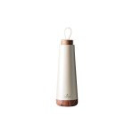 bioloco Thermoflasche Loop-Pearl, 500ml , Edelstahl, Holzdeckel