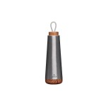 bioloco Thermoflasche Loop-Silver, 500ml , Edelstahl, Holzdeckel