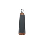 bioloco Thermoflasche Loop-Night grey, 500ml , Edelstahl, Holzdeckel