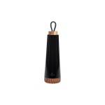 bioloco Thermoflasche Loop-Black, 500ml , Edelstahl, Holzdeckel