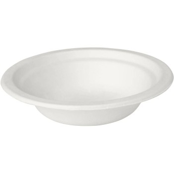 Biopak Suppenteller 450ml, 50Stück, Bagasse, Ø 18 cm, white