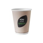 BioPak Tasses à café jetables Thank You 240 ml, 40 Pièce/s, Beige