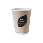BioPak Tasses à café jetables Thank You 350 ml, 50 Pièce/s, Beige