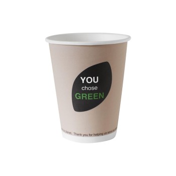 Biopak Thank You Becher 350ml, 50Stück, PAP/PLA, 90x90x108