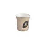 BioPak Tasses à café jetables Thank You 120 ml, 45 Pièce/s, Beige