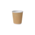 BioPak Gobelets jetables Triple mur 24 cl brun, 25 pièces