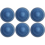 Bitz Assiette non décorative Ø 27 cm, 6 Pièce/s, Noir/Bleu foncé