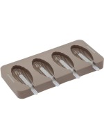 Blomsterberg Moule à glace Madeleine, Silicone, lattes, 4 pièces