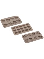 Blomsterberg Moule à chocolat, Tiges, silicone, lot de 3