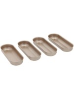 Blomsterberg Moule à pain Mini, Acier au carbone, or rose, 4 pièces
