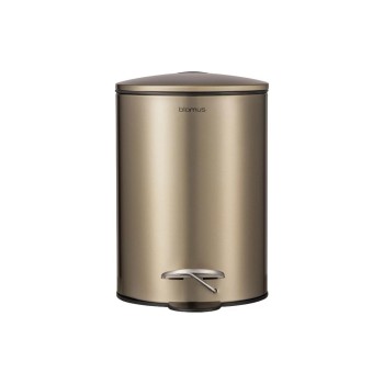 Blomus Poubelle à pédale Tubo 3 l, Doré