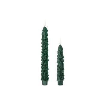 Bloomingville Weihnachtskerze Tanne Ponza, LED, 2er Set, 2.2x24.5 cm
