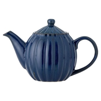 Bloomingville Teekanne Latina, Blau, 13x17 cm (DxH), Steingut