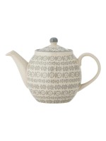 Bloomingville Théière Karine faïence, gris