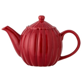 Bloomingville Teekanne Latina, Rot, 13x17 cm (DxH), Steingut