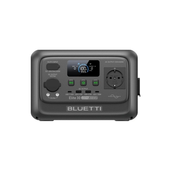 Bluetti Elite 30 V2 Power Station 600W, 288Wh / 3.9Kg - Tragbare Powerstation Bluetti Elite 30 V2 Power Station 600W, 288Wh / 3.9Kg - Tragbare Powerstation