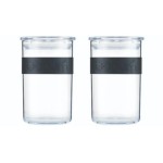 Bodum Presso Vorratsglas 2er-Set, Kunststoff mit Silikonband, 0.6 Liter