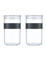 Bodum Presso Vorratsglas 2er-Set, Kunststoff mit Silikonband, 1.0 Liter