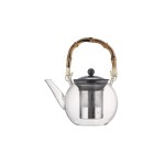 Bodum Théière Assam Manche en bambou 1 l, Transparent