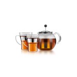 Bodum Théière Set Assam Chromé, 1 l/0.35 l