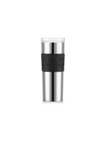 Bodum Travel Mug Doppelwandig, Edelstahl, schwarz, 0.45 Liter