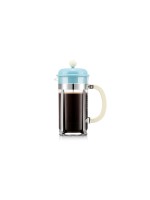 Bodum Caffettiera Kaffeezubereiter, 8 Tassen, Ice blue, 1 Liter
