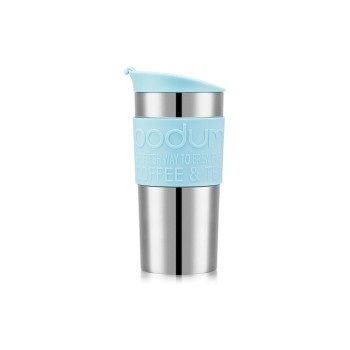 Bodum Travel Mug Doppelwandiger Reisebecher, Edelstahl/Ice blue, 0.35 Liter Bodum Travel Mug Doppelwandiger Reisebecher, Edelstahl/Ice blue, 0.35 Liter