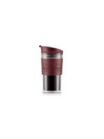 Bodum Travel Mug Doppelwandiger Reisebecher, Kunststoff/Cranberry, 0.35 Liter