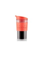 Bodum Travel Mug Doppelwandiger Reisebecher, Kunststoff/Bright Coral, 0.35 Liter