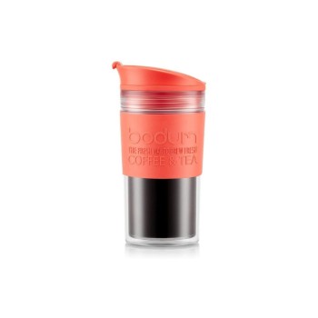 Bodum Travel Mug Doppelwandiger Reisebecher, Kunststoff/Bright Coral, 0.35 Liter Bodum Travel Mug Doppelwandiger Reisebecher, Kunststoff/Bright Coral, 0.35 Liter