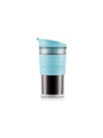 Bodum Travel Mug Doppelwandiger Reisebecher, Kunststoff/Ice blue, 0.35 Liter