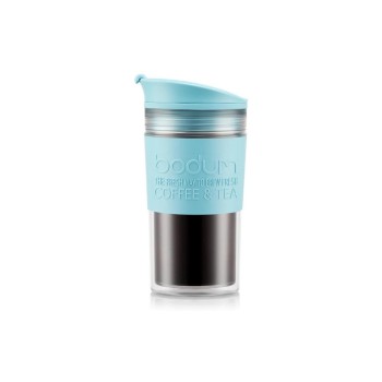 Bodum Travel Mug Doppelwandiger Reisebecher, Kunststoff/Ice blue, 0.35 Liter Bodum Travel Mug Doppelwandiger Reisebecher, Kunststoff/Ice blue, 0.35 Liter