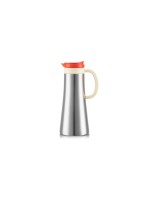 Bodum Chambord Thermoskanne, Edelstahl/Bright Coral, 1.1 Liter