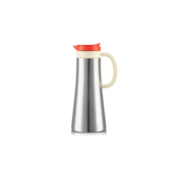 Bodum Chambord Thermoskanne, Edelstahl/Bright Coral, 1.1 Liter
