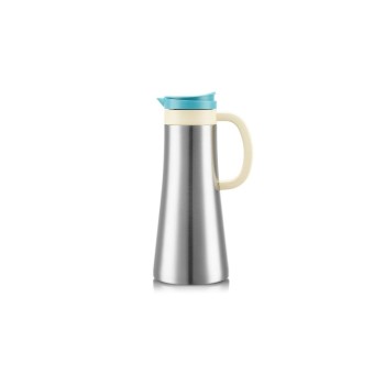 Bodum Chambord Thermoskanne, Edelstahl/Ice blue, 1.1 Liter