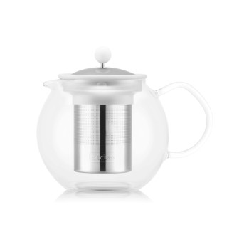 Bodum Assam Teebzuereiter 1L, Pure White, mit Edelstahlfilter